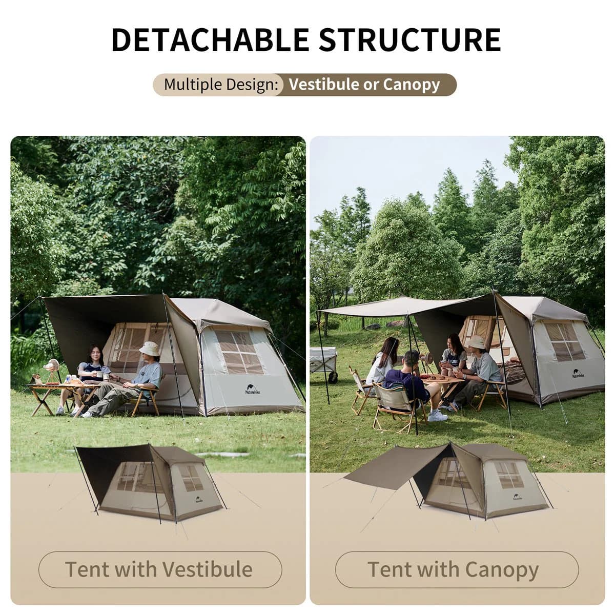 چادر نیچرهایک اتومات – 4 نفره کمپینگ Naturehike Village 5.0 4-Person Instant Tent — تصویر ۶