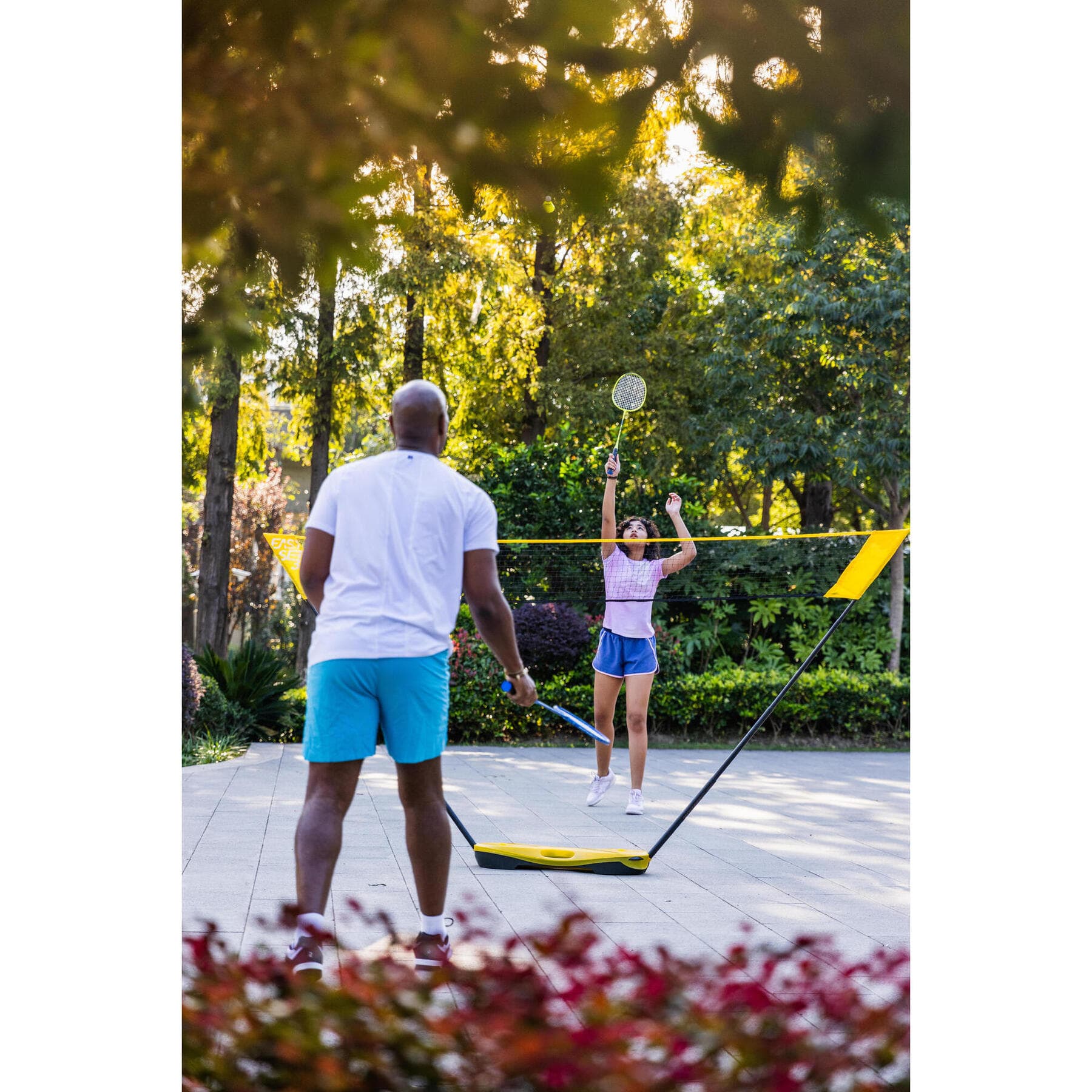 راکت بدمینتون دکتلون – پرفلای Perfly Adult Badminton Racket Set – Yellow/Blue – Fun Br130 — تصویر ۲