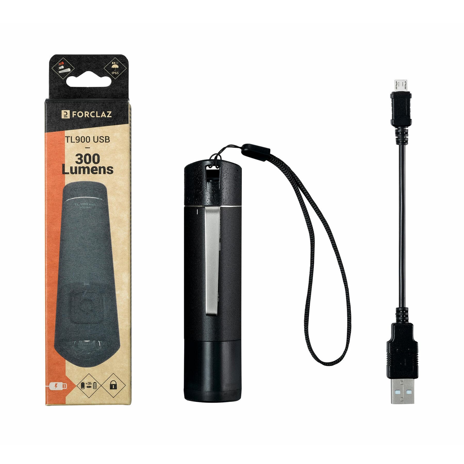 چراغ قوه شارژی فورکلاز – 300 لومن Forclaz Rechargeable flashlight – 300 lumens – tl900 — تصویر ۱۰
