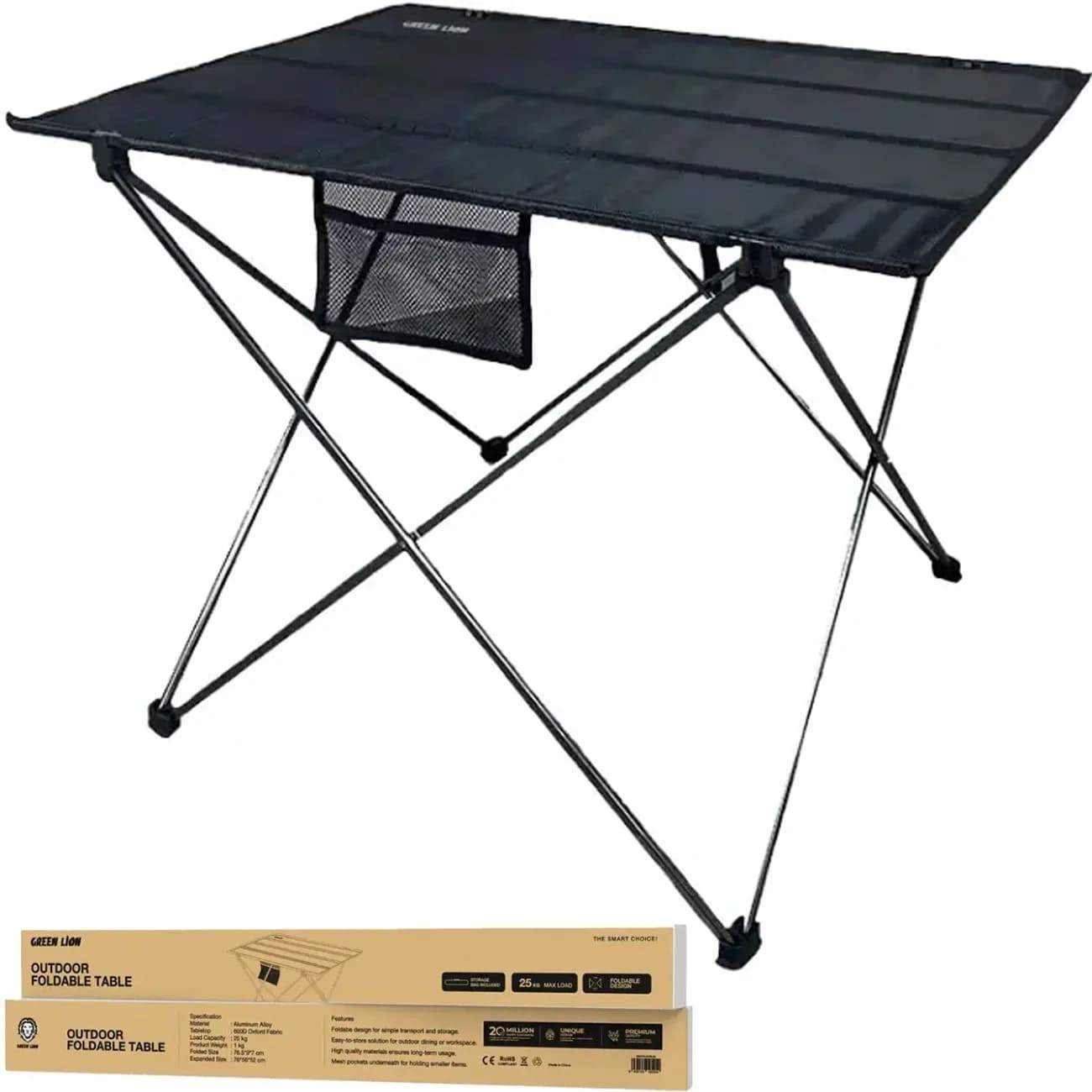 میز تاشوی گرین لاین مدل green lion Outdoor Foldable Table GNOTFLDTBLBK — تصویر ۳