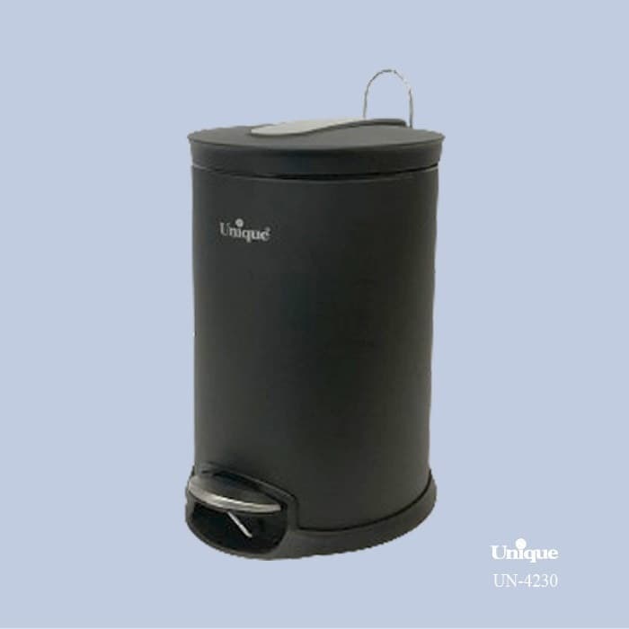 سطل زباله 16 لیتری مشکی یونیک با آرام بند UN-4230 — تصویر ۲