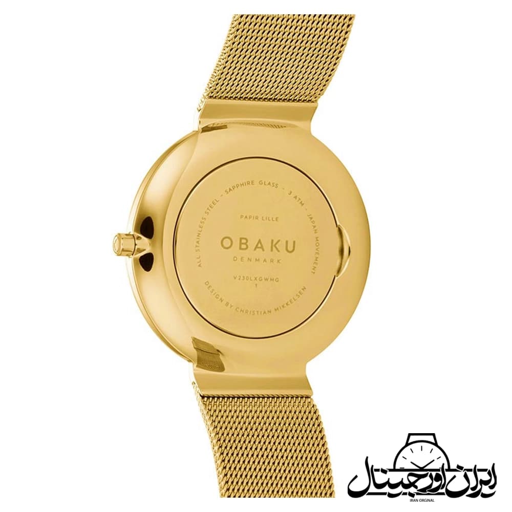 ساعت مچی حصیری زنانه اوباکو OBAKU Women Watch V230LXGWMG — تصویر ۳