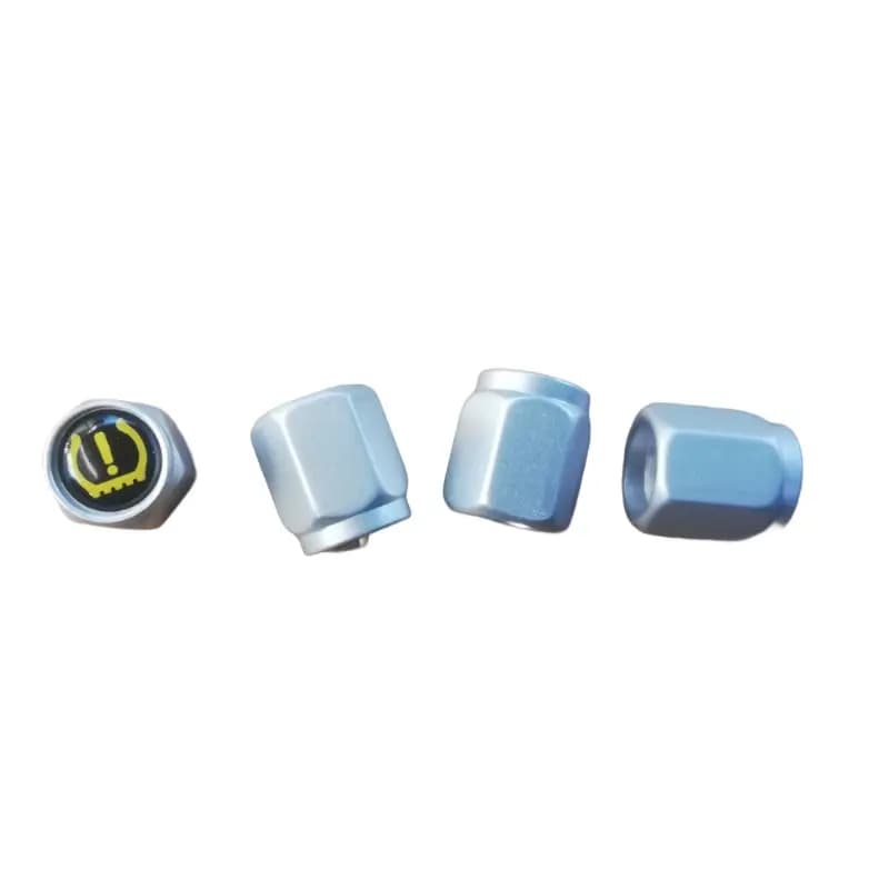 سروالف یا درپوش والف آلومینیومی بلوتوثی خودرو مدل TPMS طرح هشدار باد لاستیک – بسته 4 عددی — تصویر ۴
