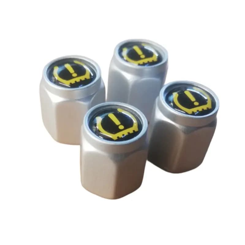 سروالف یا درپوش والف آلومینیومی بلوتوثی خودرو مدل TPMS طرح هشدار باد لاستیک – بسته 4 عددی