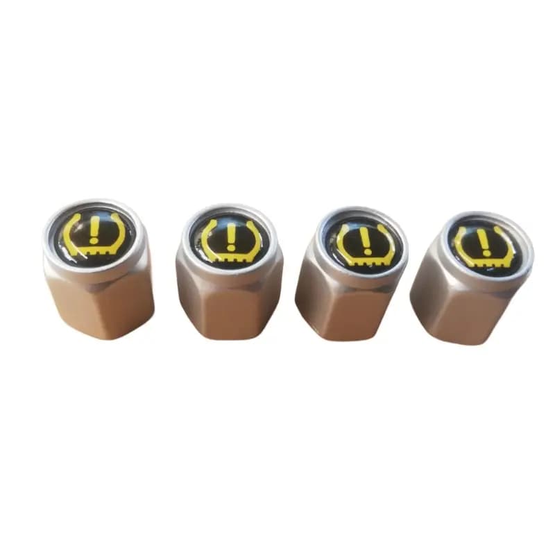 سروالف یا درپوش والف آلومینیومی بلوتوثی خودرو مدل TPMS طرح هشدار باد لاستیک – بسته 4 عددی — تصویر ۵