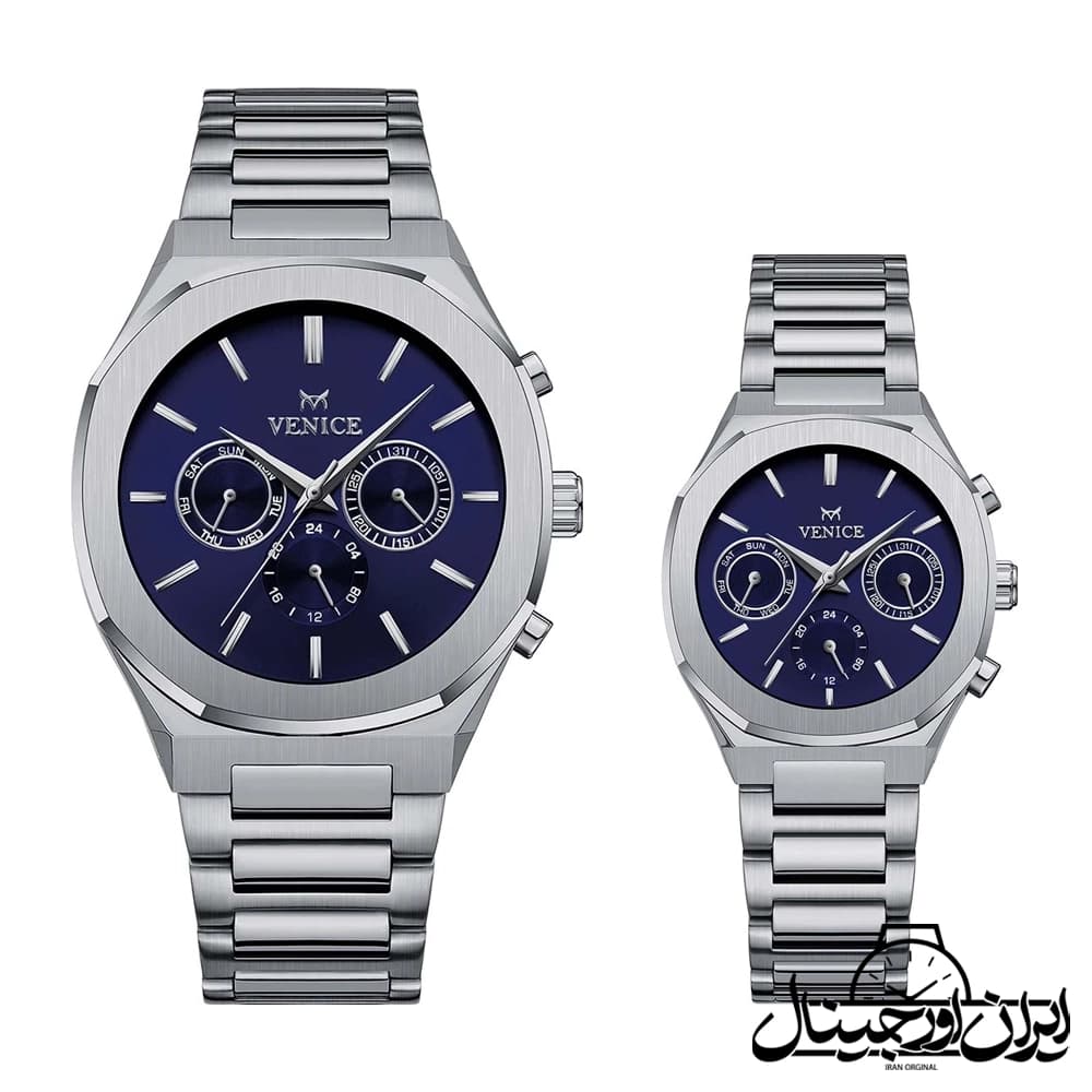 ساعت فول دیت ونیز ست Venice Full Date Couple Watch 80153-5 — تصویر ۲