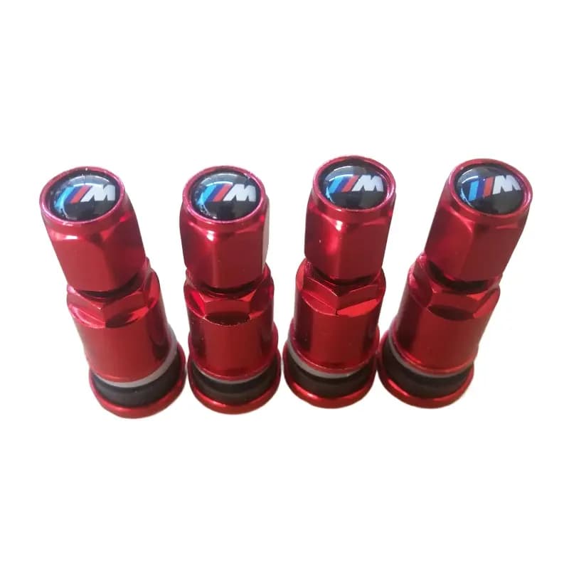 والف رنگی قرمز خودرو طرح لندکروزی جنس آلومینیوم بسته 4 عددی
