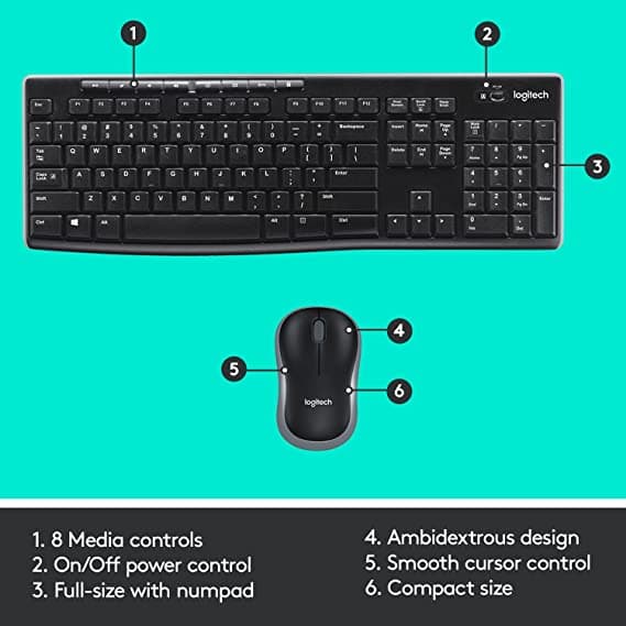 کیبورد و ماوس بی سیم لاجیتک مدل Logitech MK270 Wireless — تصویر ۱۰