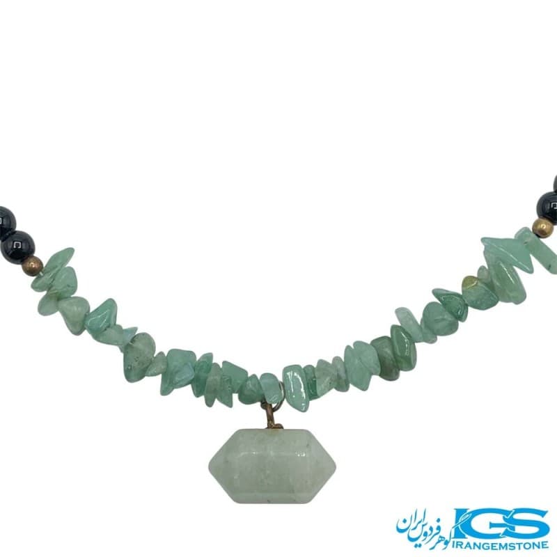 گردنبند آونتورین سبز و اونیکس