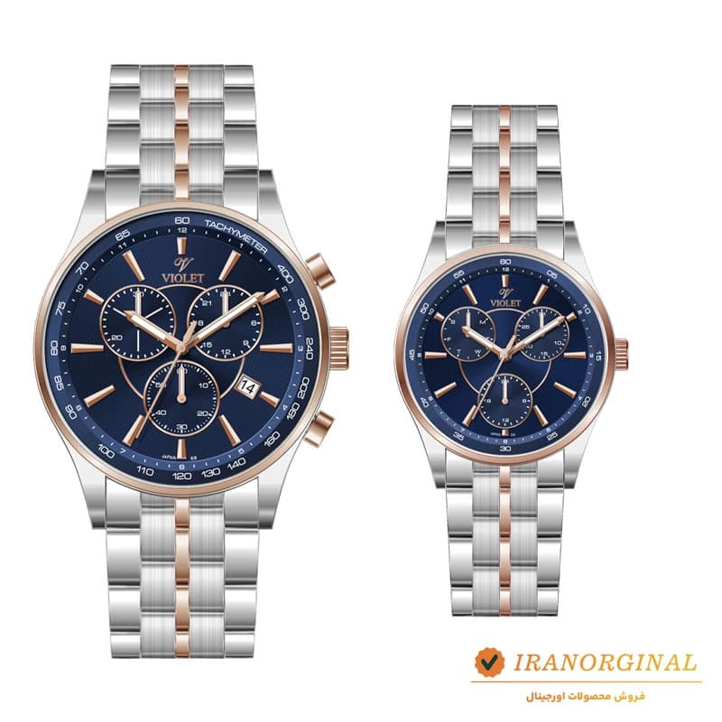 ساعت مچی ست ویولت کرنوگراف Violet Watch 0588