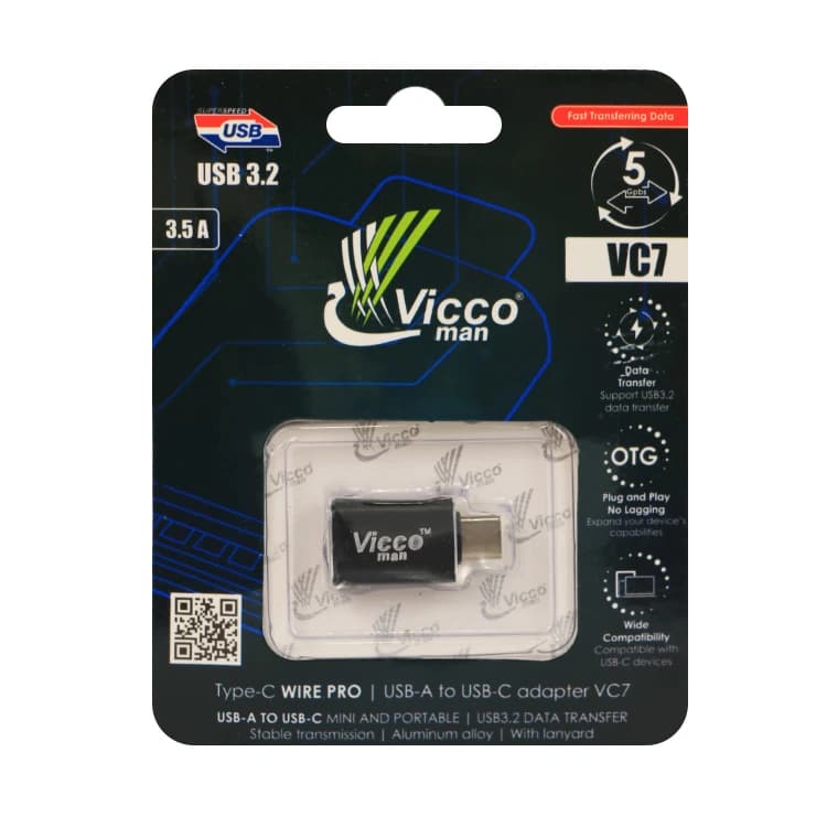 مبدل USB3.2 به Type-C برند VICCO مدل VC7