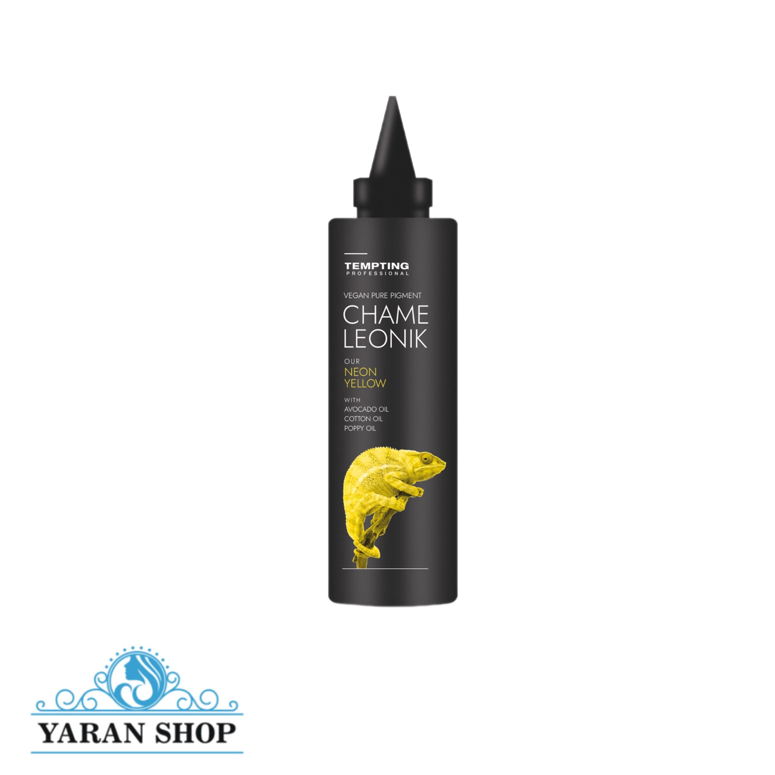 پیگمنت گیاهی تمپتینگ رنگ زرد نئونی حجم 150 میل – Neon Yellow — تصویر ۲