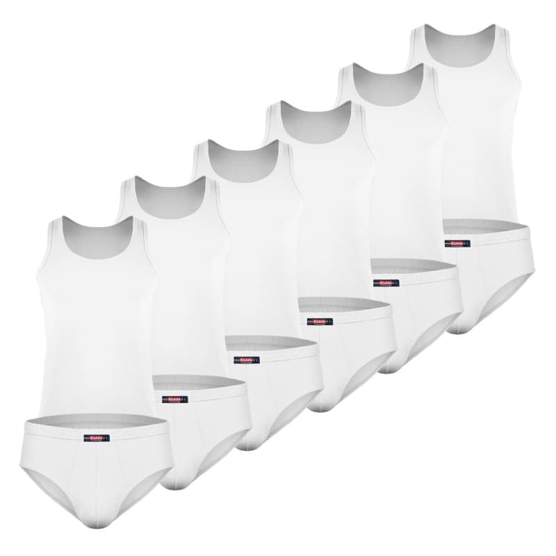 رکابی و شورت اسلیپ مردانه بسته 6+6 عددی — تصویر ۶