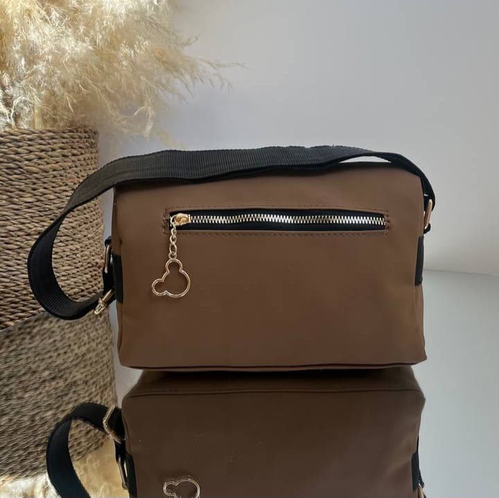 کیف دوشی دخترانه صندوقی chanel قهوه ایی — تصویر ۶