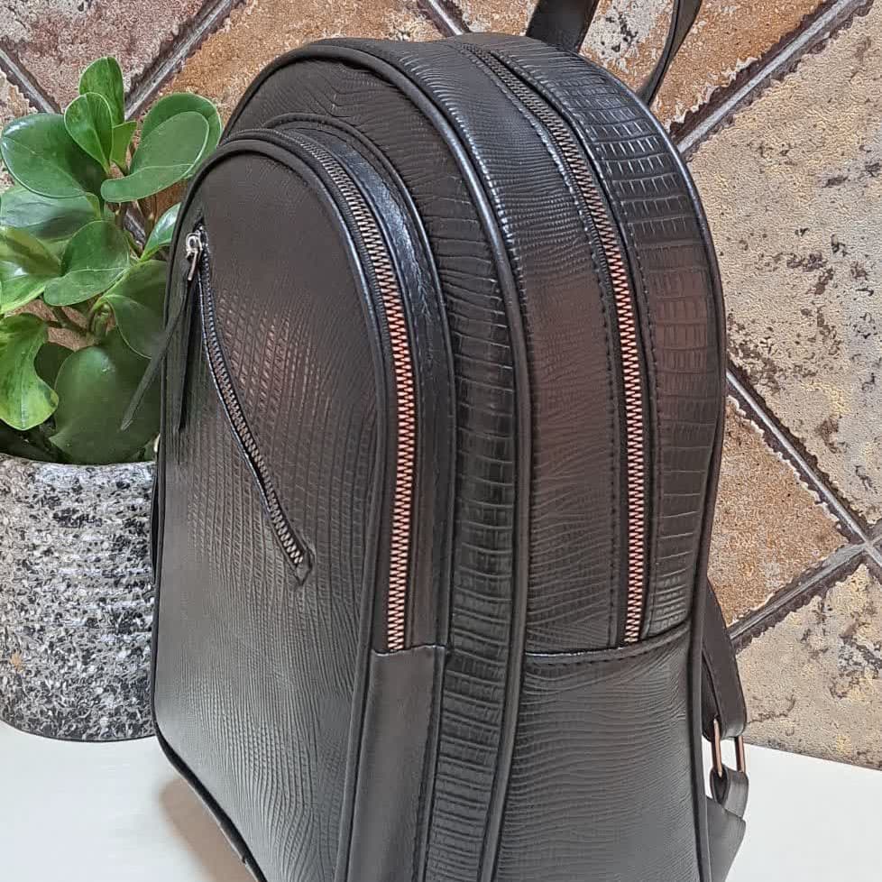 کیف کوله جیب کج طرح سنگی مشکی کد۳۷۰ — تصویر ۱۲