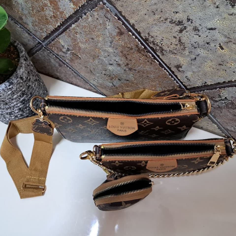 کیف زنانه پاسپورتی سه تکه طرح مارک LOUIS VUITTON کد 153 — تصویر ۴