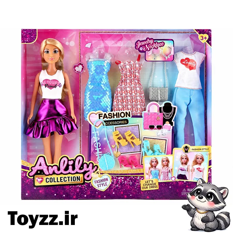 عروسک باربی اصلی برند Anlily collection مدل FASHION STYLE کد 616160 — تصویر ۲