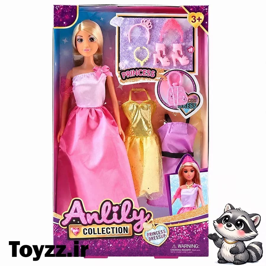 عروسک باربی اصلی برند Anlily collection مدل PRINCESS DRESS UP کد 616332