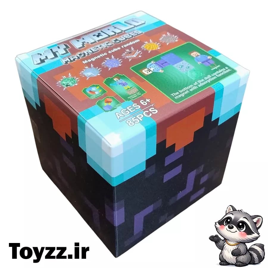 ساختنی 85 تکه مدل مکعب مغناطیسی طرح ماینکرافت کد 83009-2 — تصویر ۵
