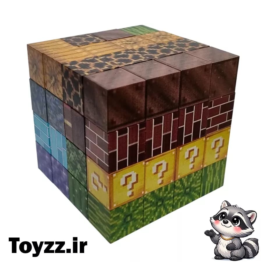 ساختنی 85 تکه مدل مکعب مغناطیسی طرح ماینکرافت کد 83009-2 — تصویر ۸