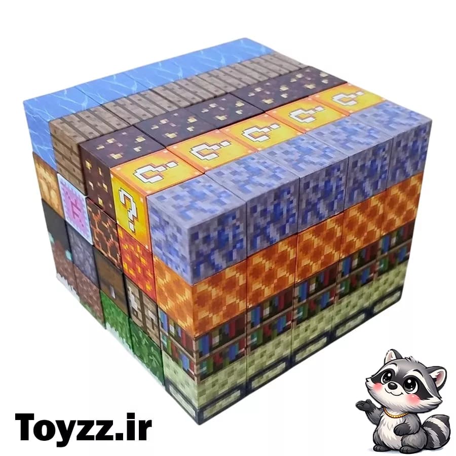 ساختنی 120 تکه مدل مکعب مغناطیسی طرح ماینکرافت کد 83010-2 — تصویر ۳