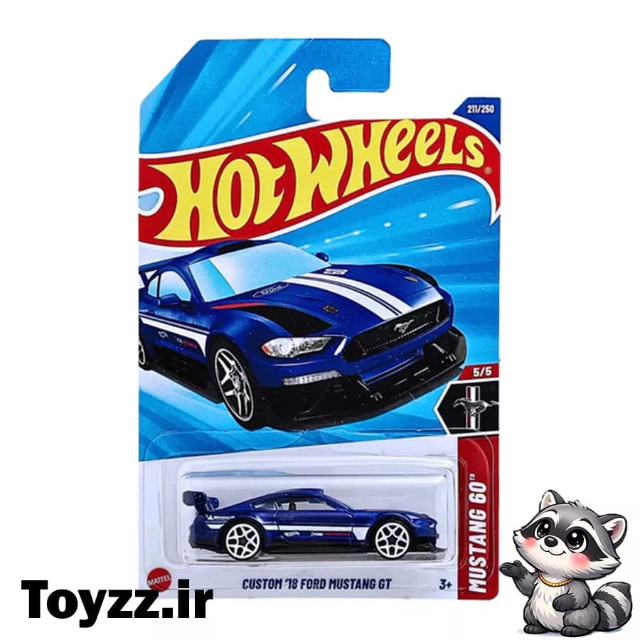 ماکت ماشین هات ویلز 2026 مدل CUSTOM 18 FORD MUSTANG GT سری MUSTANG 60