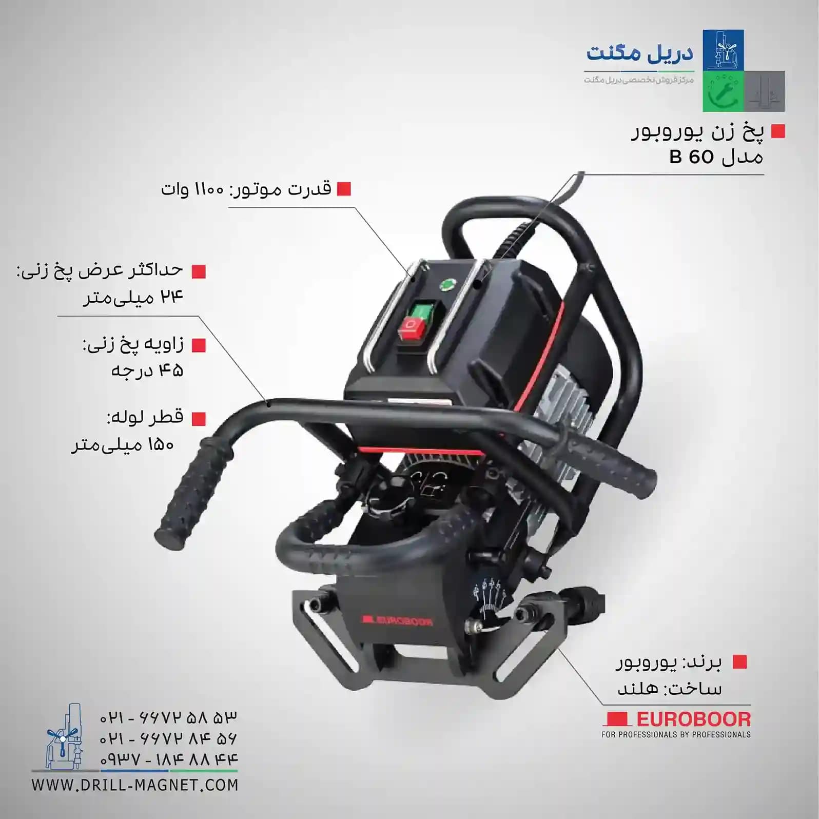 پخ زن لوله و ورق یوروبور مدل B60