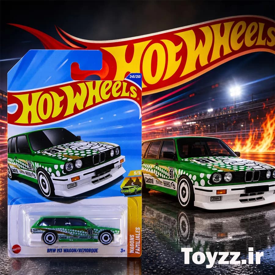 ماکت ماشین هات ویلز مدل BMW M3 WAGON/REMORQUE سری WAGON FAMILIALES — تصویر ۵