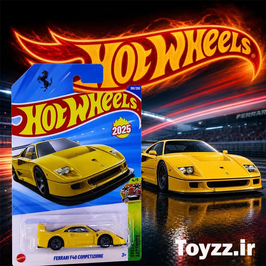 ماکت ماشین هات ویلز مدل FERRARI F40 COMPETIZIONE سری EXOTICS — تصویر ۵