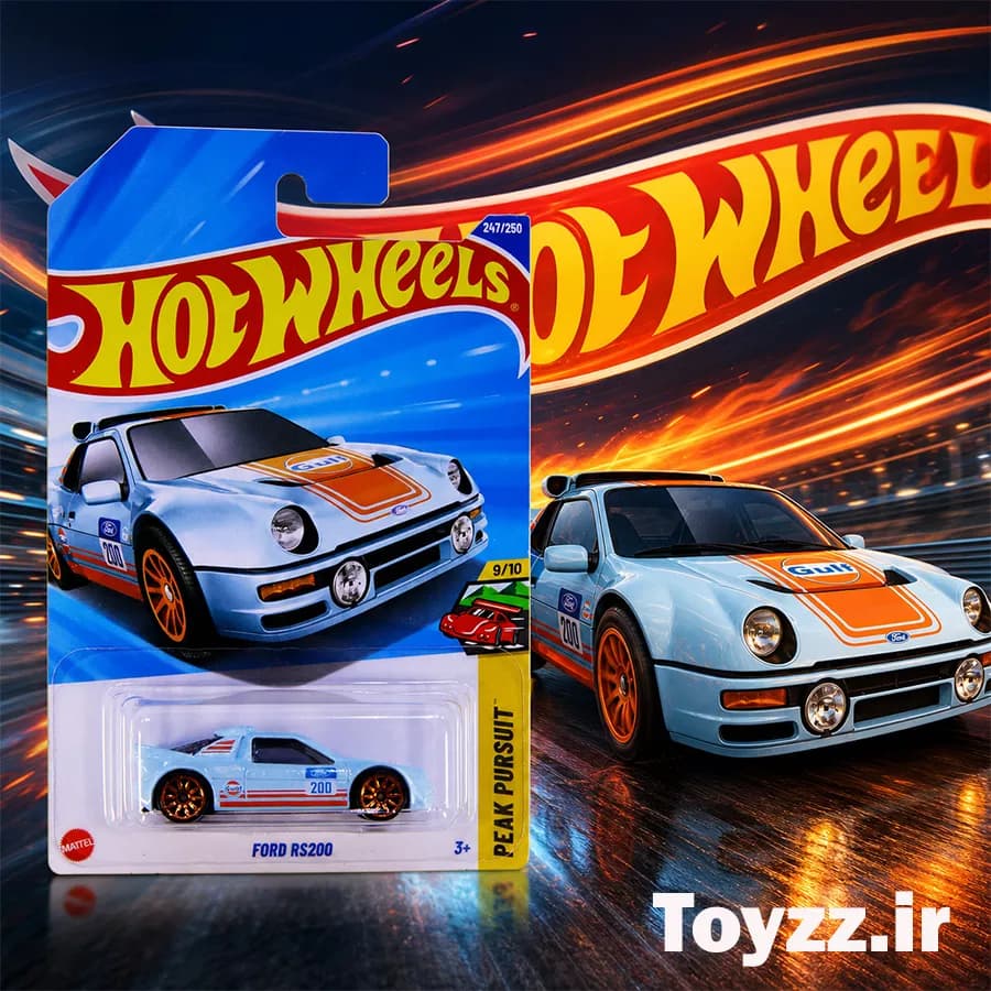 ماکت ماشین هات ویلز مدل FORD RS200 سری PEAK PURSUIT — تصویر ۶