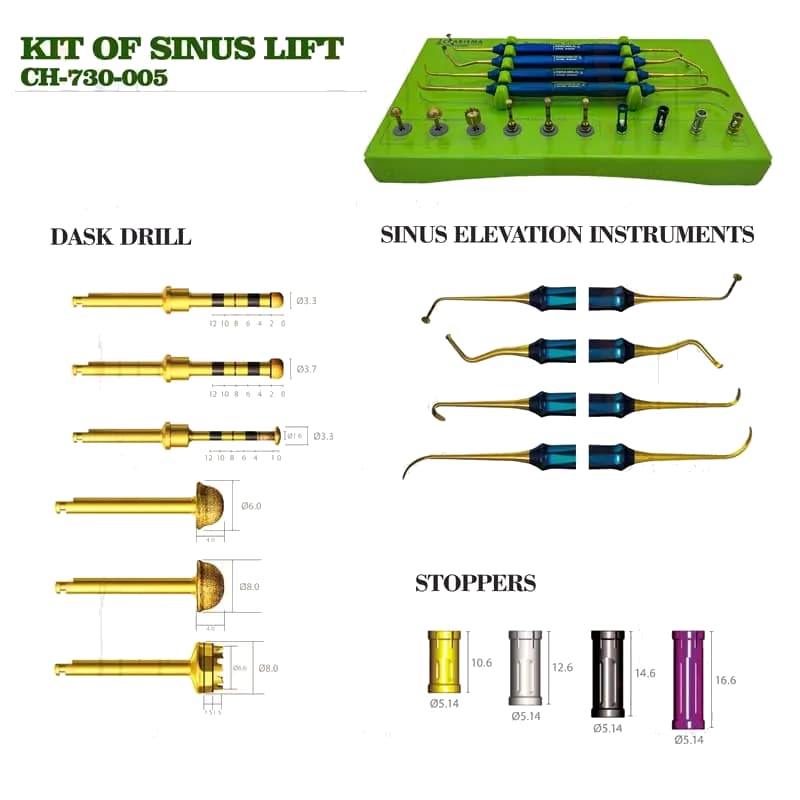 کیت پیشرفته سینوس لیفت اوپن و کلوز کاریزما – 15 عددی – Open & Close Sinus Lift — تصویر ۷