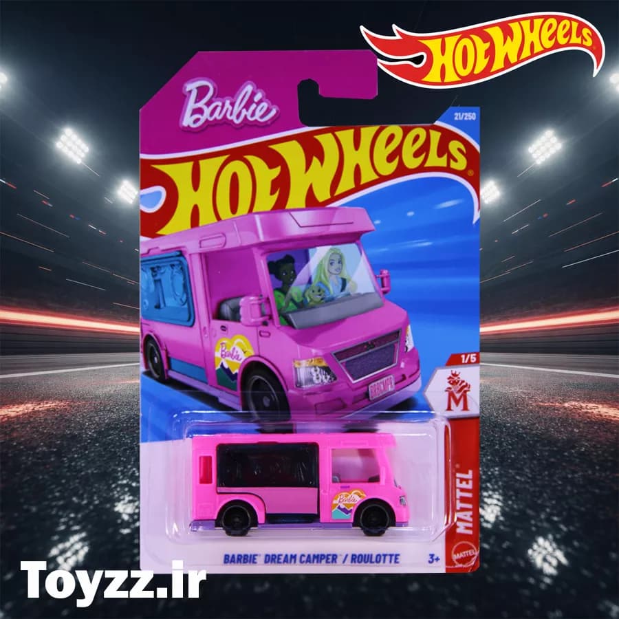 ماکت ماشین هات ویلز مدل BARBIE DREAM CAMPER سری MATTEL