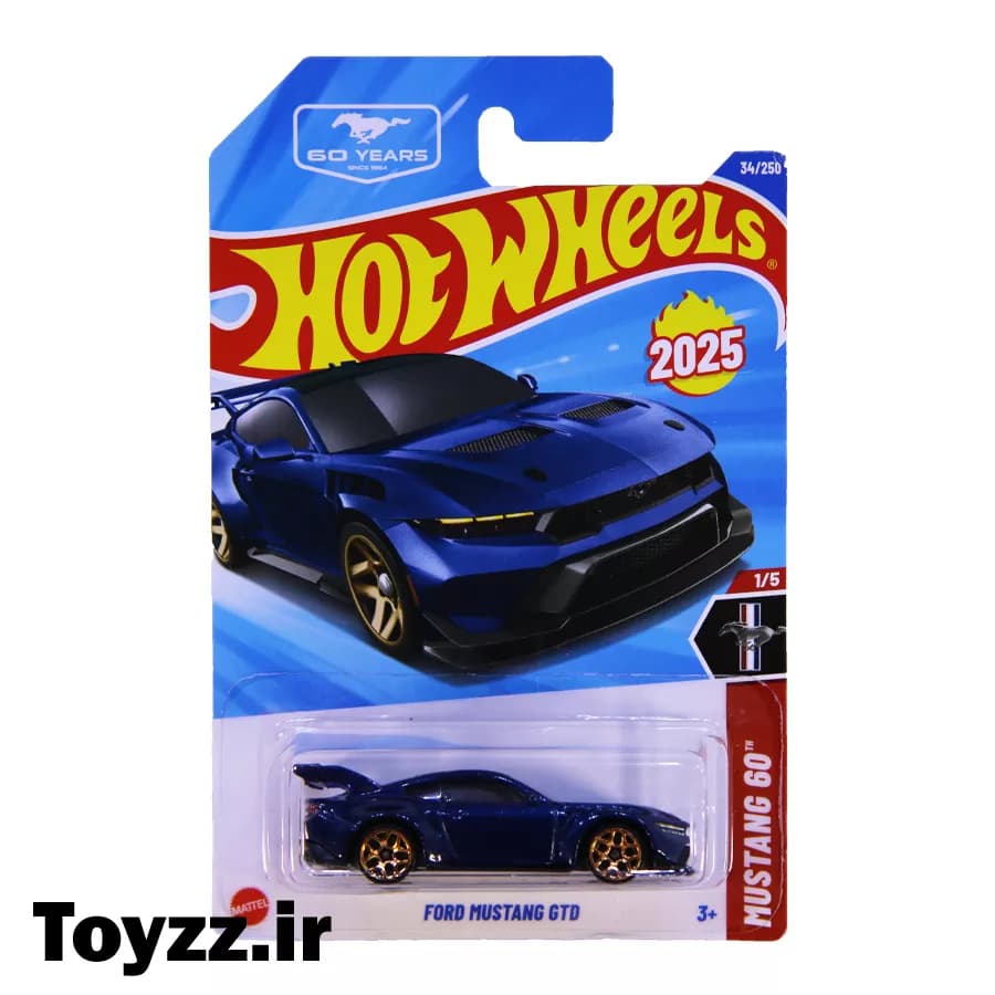 ماکت ماشین هات ویلز مدل فورد FORD MUSTANG GTD سری MUSTANG 60 — تصویر ۲