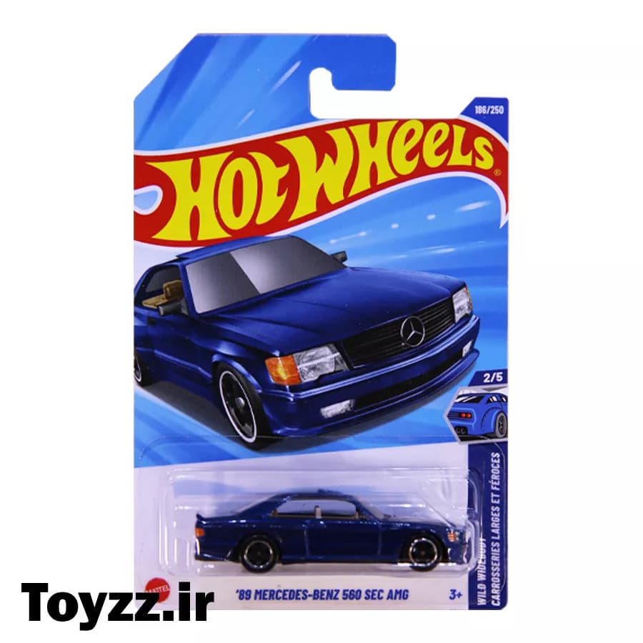 ماکت ماشین هات ویلز مدل مرسدس بنز 89 MERCEDES BENZ 560 SEC AMG سری WILD WIDEBODY