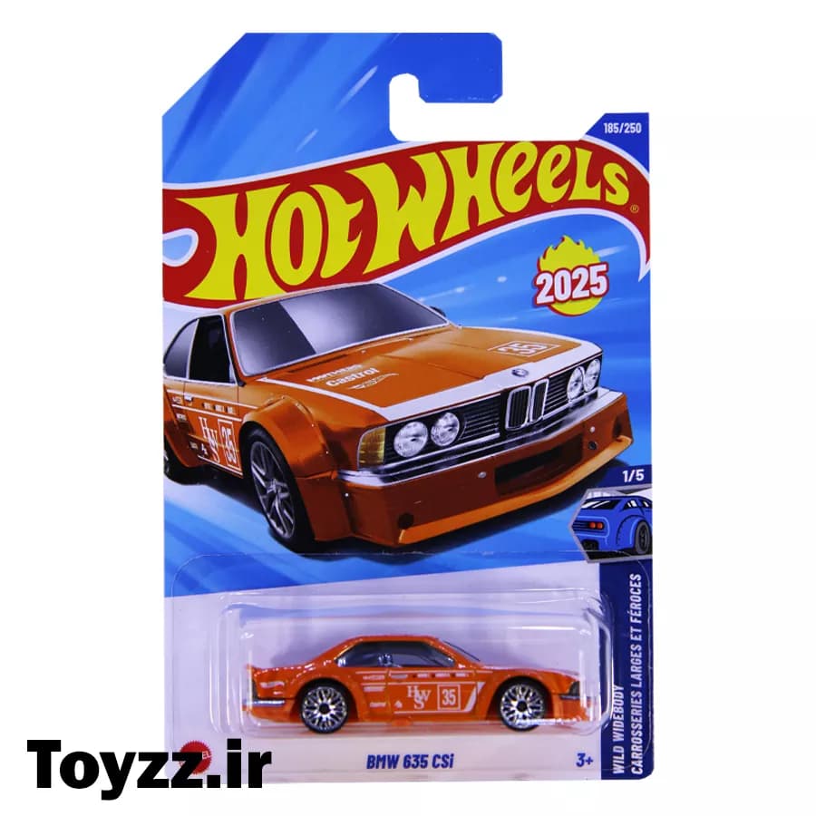 ماکت ماشین هات ویلز مدل بی ام و BMW 635 CSI نارنجی — تصویر ۲