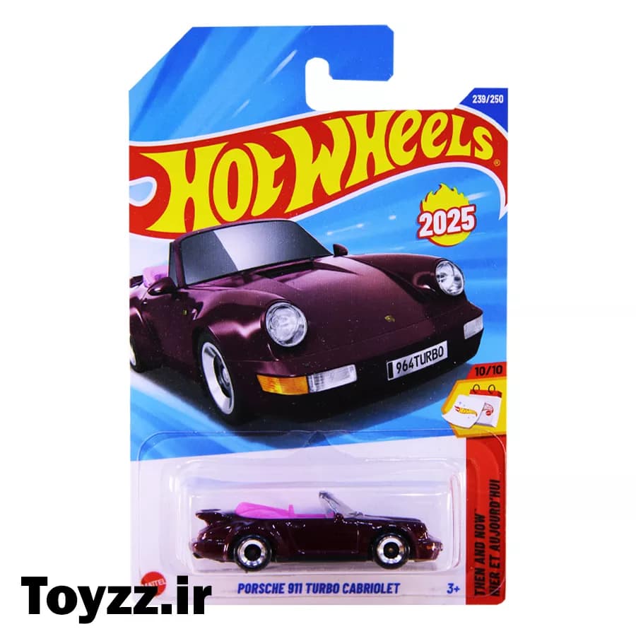 ماکت ماشین هات ویلز مدل پورشه PORSCHE 911 TURBO CABRIOLET سری THEN AND NOW — تصویر ۲