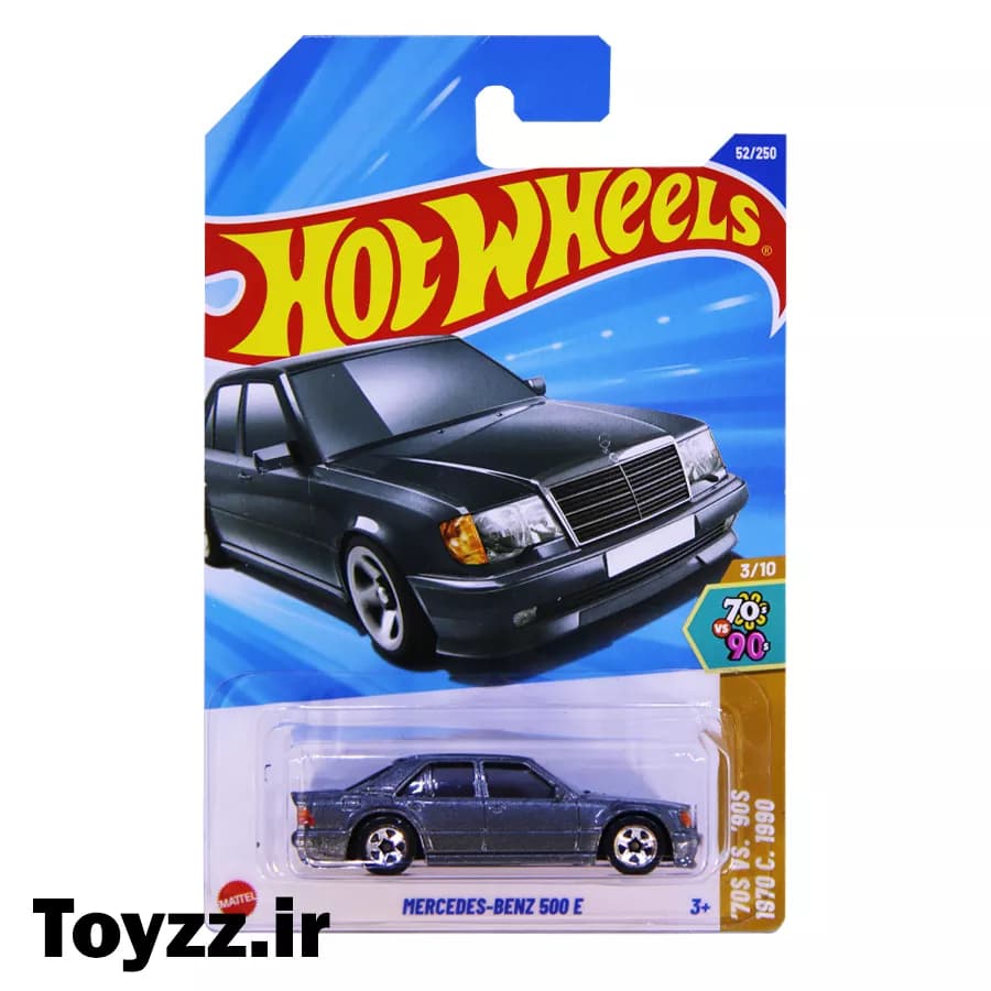 ماکت ماشین هات ویلز مدل مرسدس بزنز MERCEDES BENZ 500 E سری 70S VS 90S 1970 C 1990