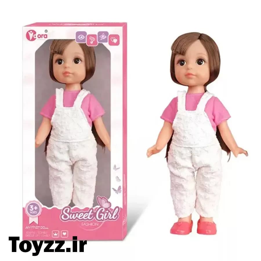 عروسک دختر sweet girl ارتفاع 30cm کد 3_9901 سفید — تصویر ۴