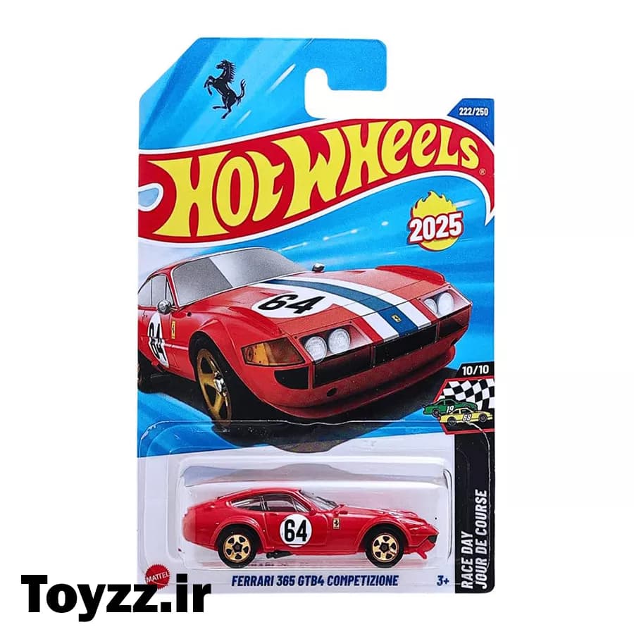 ماکت ماشین هات ویلز مدل FERRARI 365 GTB4 COMPETIZIONE سری RACE DAY JOUR DE COURSE — تصویر ۲