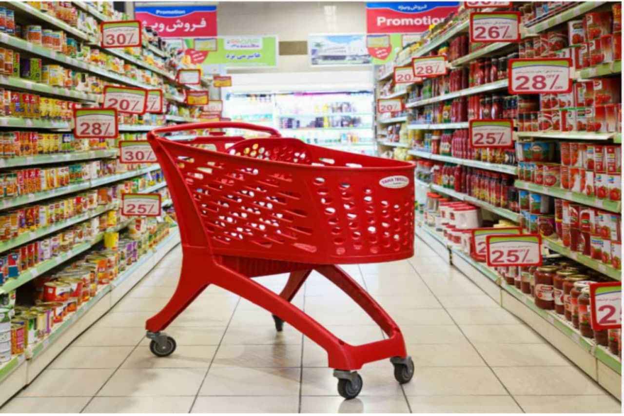چرخ فروشگاهی پلاستیکی 210L