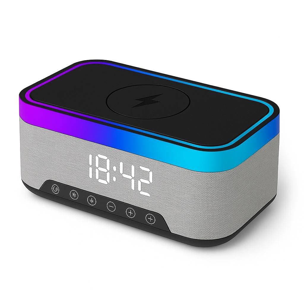 شارژر وایرلس اسپیکر ساعت رومیزی کد 901 — تصویر ۲