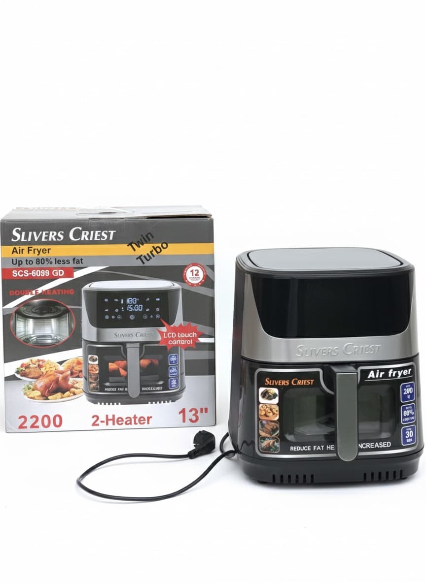 سرخ‌کن ۱۳ لیتری دو المنت سیلور کرست مدل SCS-6099 GD