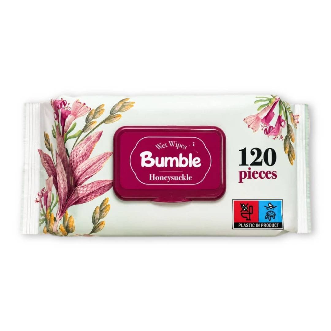 دستمال مرطوب 120 عددی بامبلBumble مدل Honeysuckle — تصویر ۲