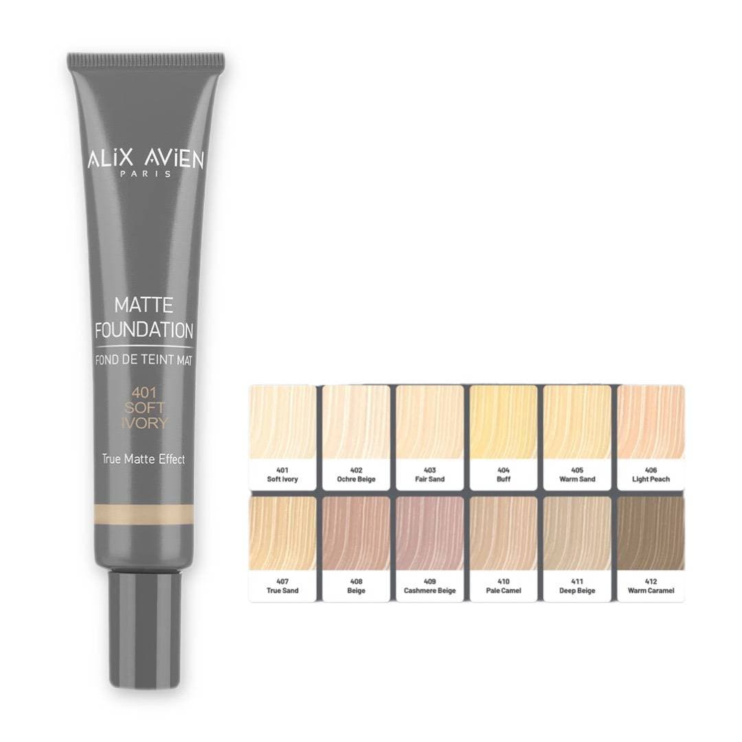 کرم پودر مات آلیکس آوینALIX AVIEN مدل Matte Foundation حجم 40 همه شماره ها