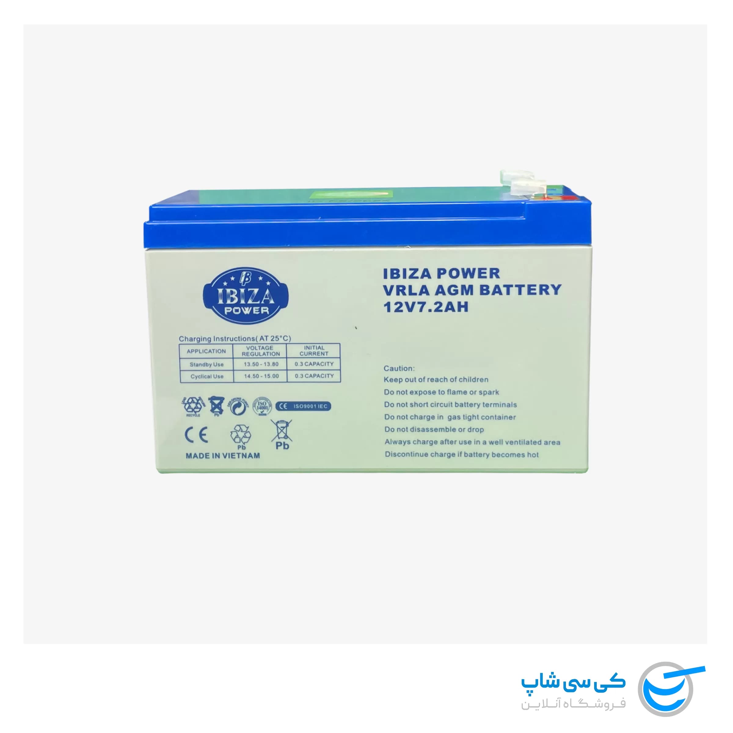 باتری 12 ولت 7.2 آمپر ایبیزا پاور ویتنام