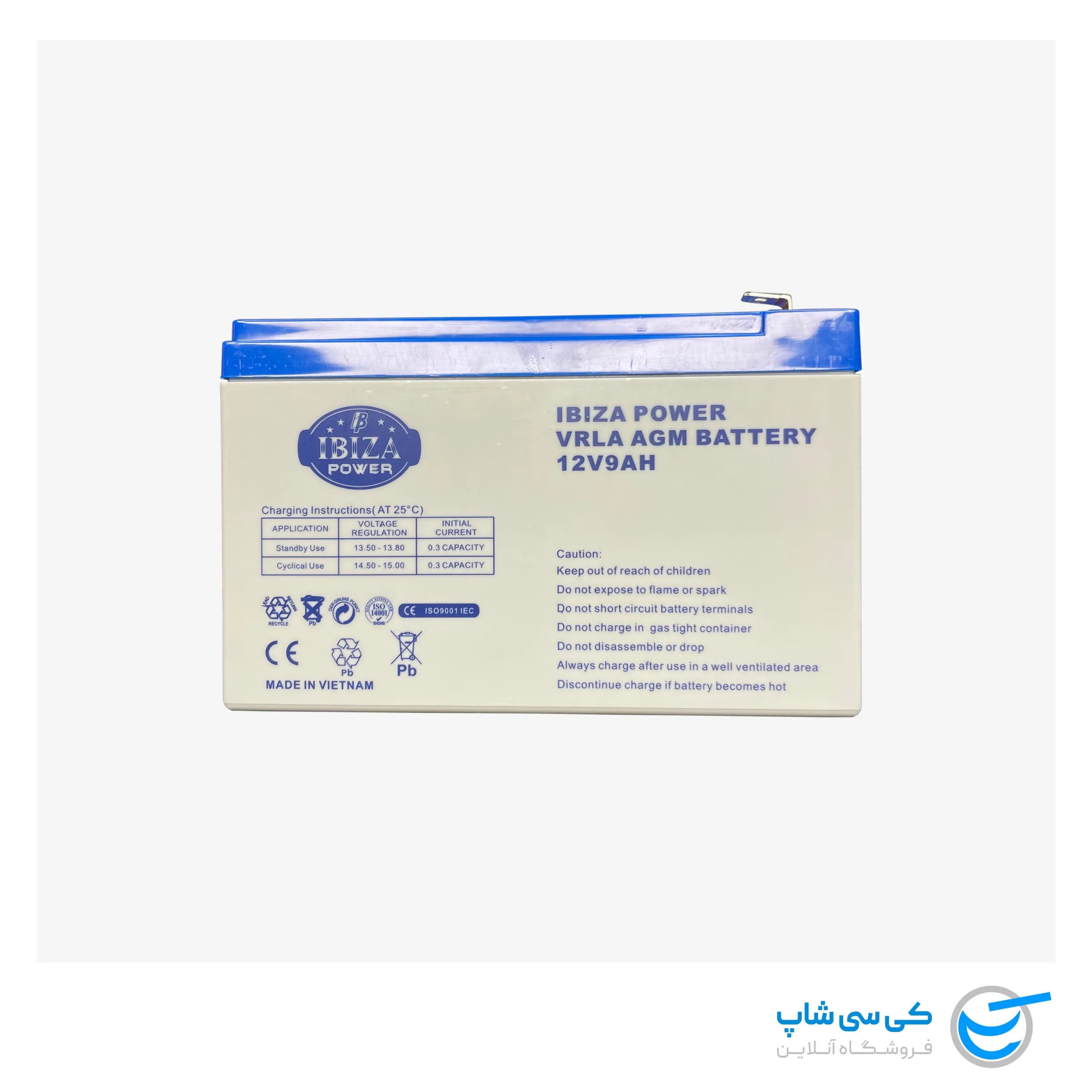 باتری 12 ولت 9 آمپر ایبیزا پاور ویتنام