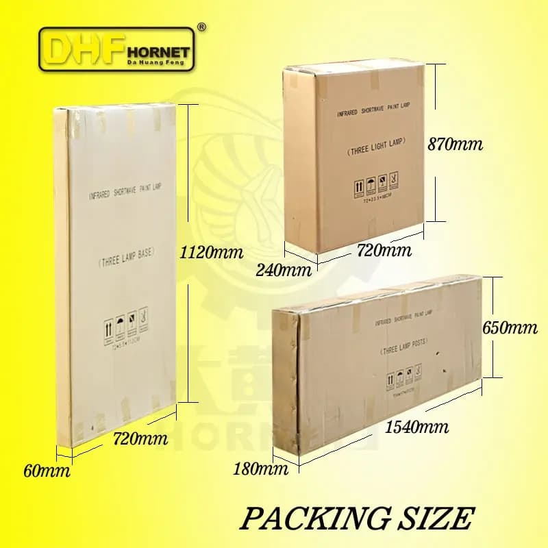 دستگاه 3 پنل خشک کن رنگ اینفرارد Hornet Infrared Paint Drying Lamps — تصویر ۳