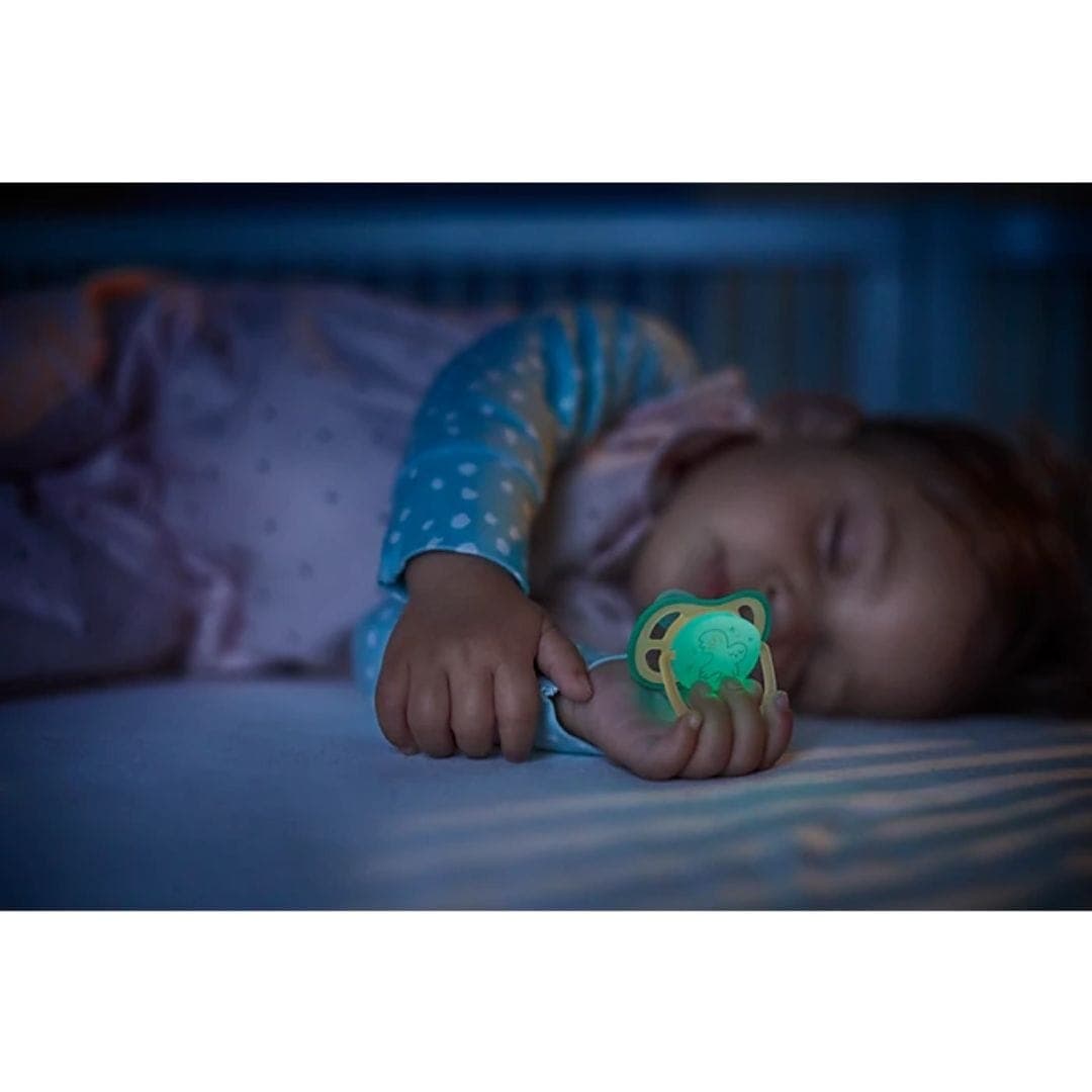 پستانک اونت مدل الترا ایر طرح جوجه و ستاره کد SCF376/18 شب رنگ — تصویر ۳
