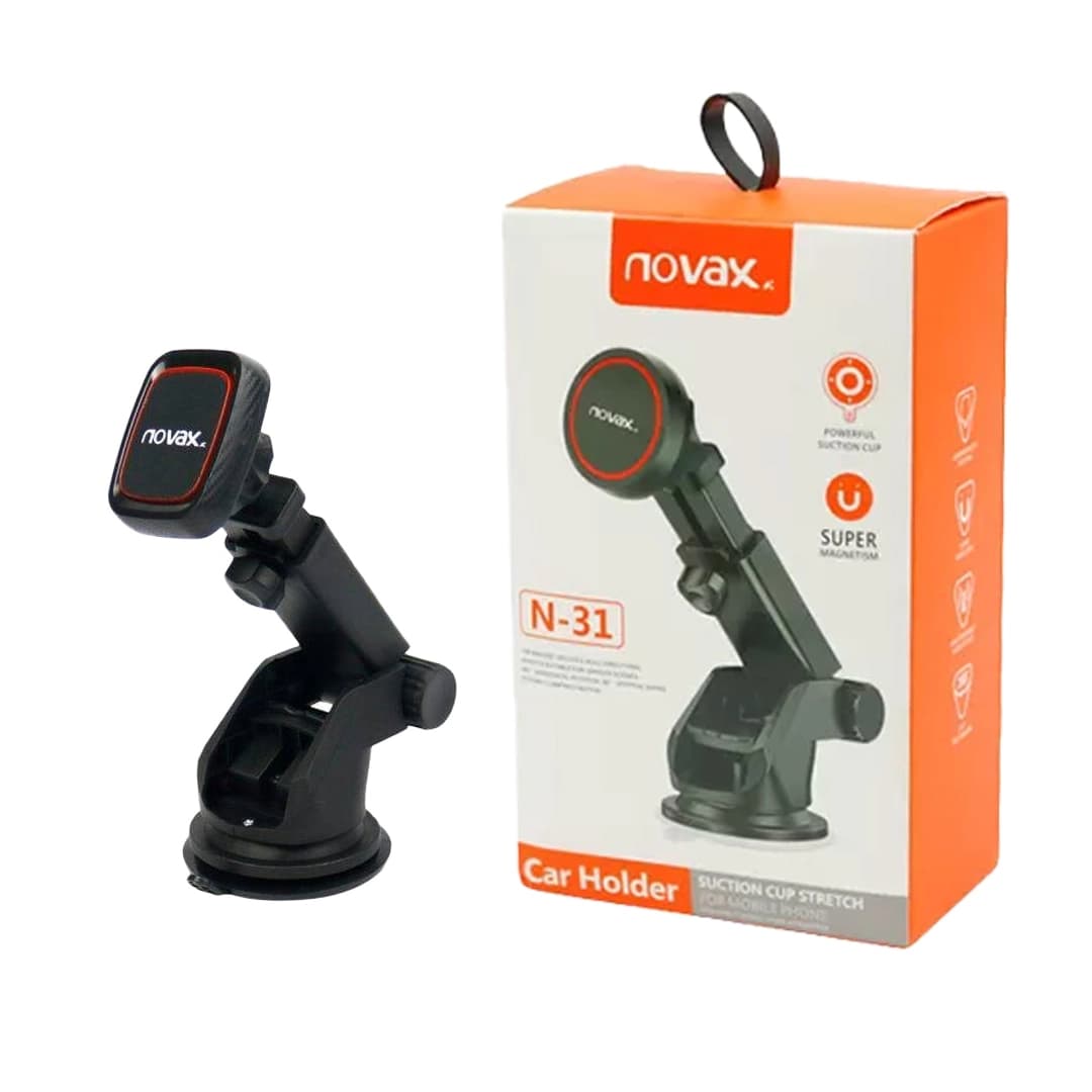 هولدر مگنتی 360 درجه کشویی NOVAX مدل N-31 – مشکی (گارانتی 6 ماهه ) — تصویر ۲