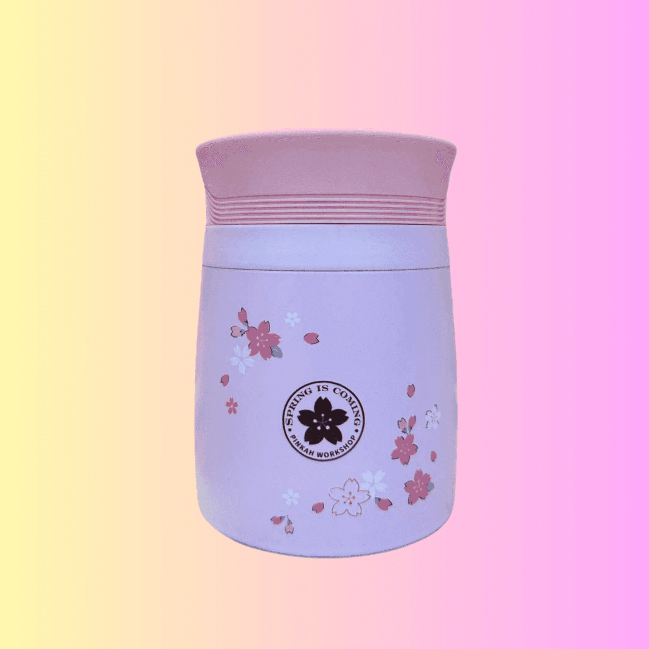 فلاسک غذا کودک استیل پینکا 600 میل طرح گل Pinkah — تصویر ۴